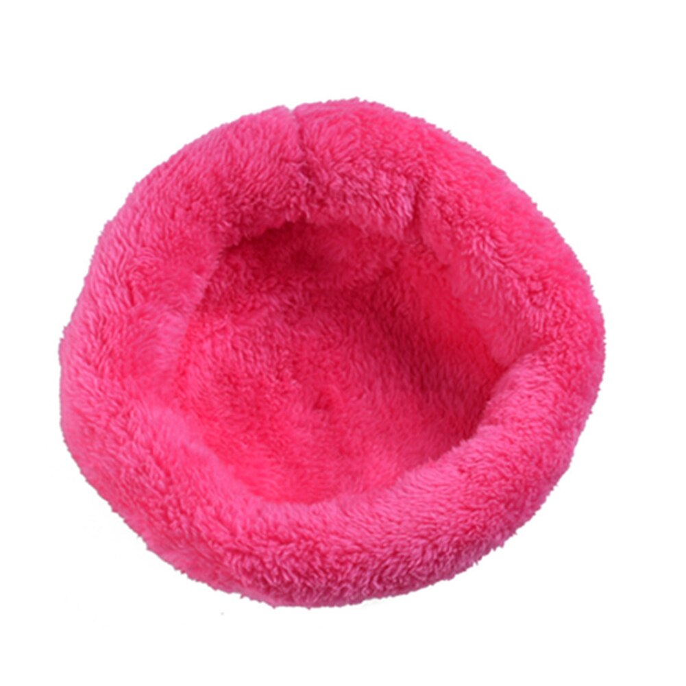5 farger hamster nest pad fløyel varmt kjæledyr reir arktisk pute hamster pinnsvin chinchilla kanin pet bed pet forsyninger: Rosenrød / L