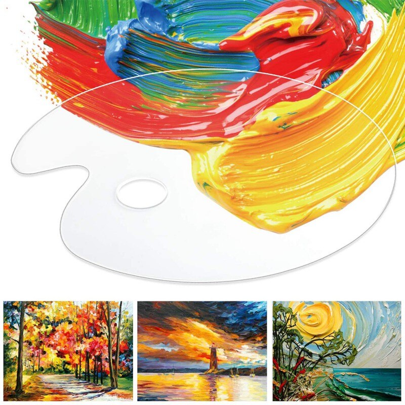 Pigment Tray Palette Art Paint Tray Artist Watercolor Plastic Palette Supply White Watercolor Palette