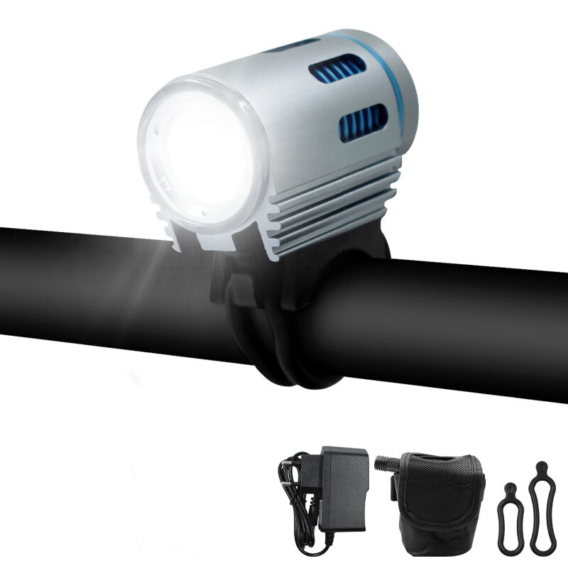 Fiets Verlichting Oplaadbare Zaklamp L2 Led Fiets Verlichting Spots Mtb Front Light 18650 Batterij Farol Para Fiets: Blue 9600mAh pack
