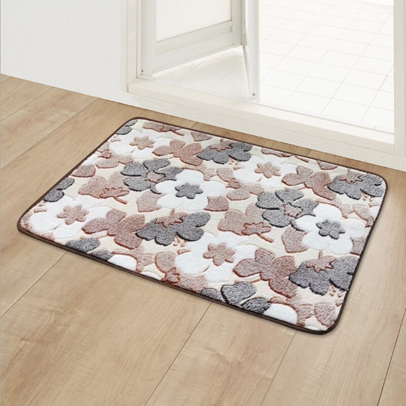 Tapis en feuille d'érable imprimé | Tapis résistant à la saleté, antidérapant sous vide, tapis absorbant pour salon, tapis de salle de bains: Coffee Maple Leaf / 400MMx600MM