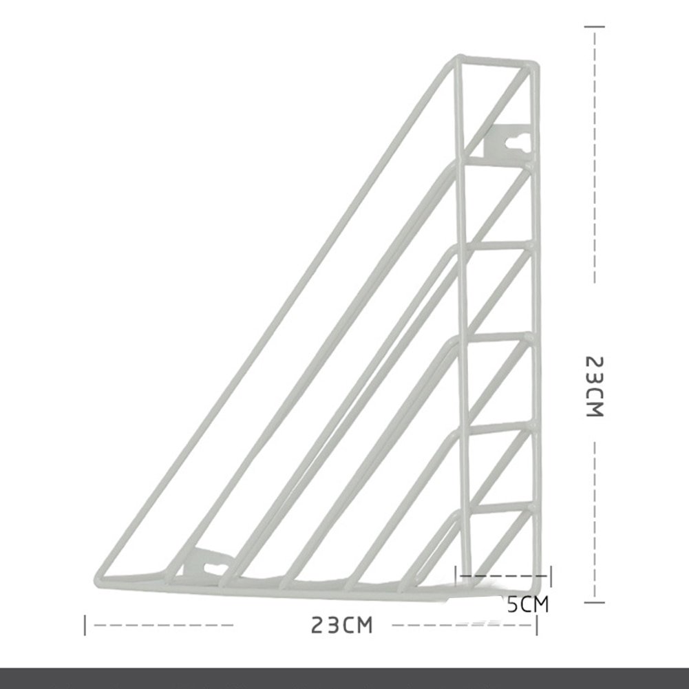 Metal Triangle Wall Shelf Wall Mounted Wall Decoration Magazine Book Storage Rack Crafts Display Stand Wall Shelves Home Decor