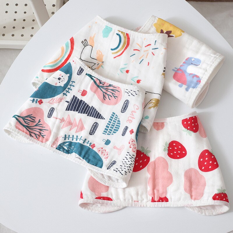 Elinfant 4 Teile/satz 6 Schichten 100% Baumwolle Musselin Multifunktionale Handtuch Spucktücher Für Neugeborenen Baby Bauch Geschmack, pflege Handtuch, Etc.: regenbogen