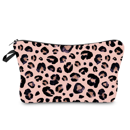 Jom tokoy vandtæt makeup taske udskrivning leopard kosmetik taske arrangør taske kvinder multifunktionel skønhedspose hzb 974: Default Title