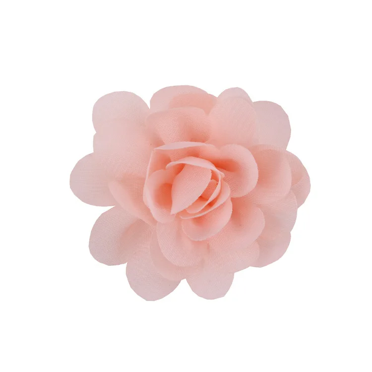 Nishine-Mini Chiffon Tecido Flores para Mulheres e Meninas, Headband, Grampos de Cabelo, Roupas DIY, Bonés, Headwear, Acessórios, 2 ", 20Pcs, Lote: Rosa