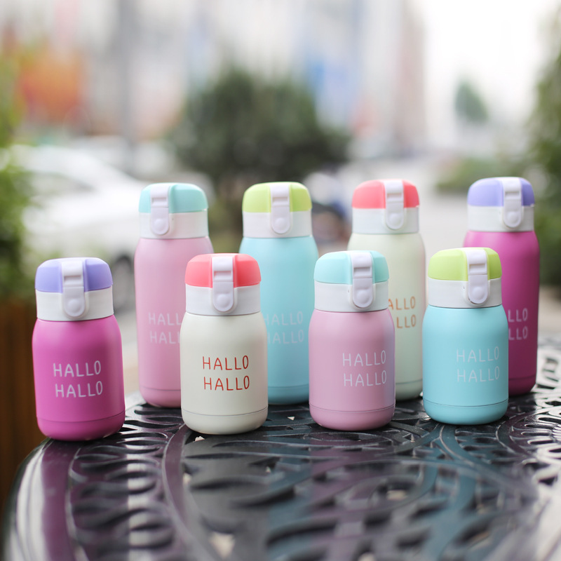 Macaron Mini Thermos Kids Cup Stainless Steel Bottle Thermos Vacuum Cup Coffee Cups Thermos Kids Belly Cup School Thermal Bottle