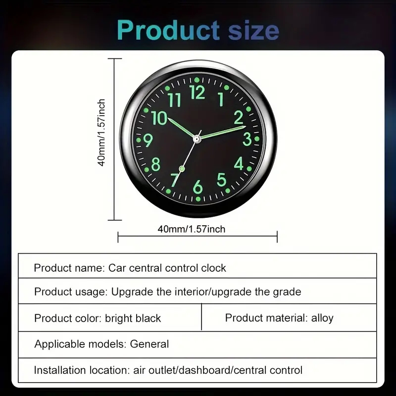 Mini-Uhr Auto Quarzuhr Mini elektronische Uhr wasserdicht Fahrrad Motorrad Uhr Auto Auto Uhr Armaturen brett Uhr im Auto
