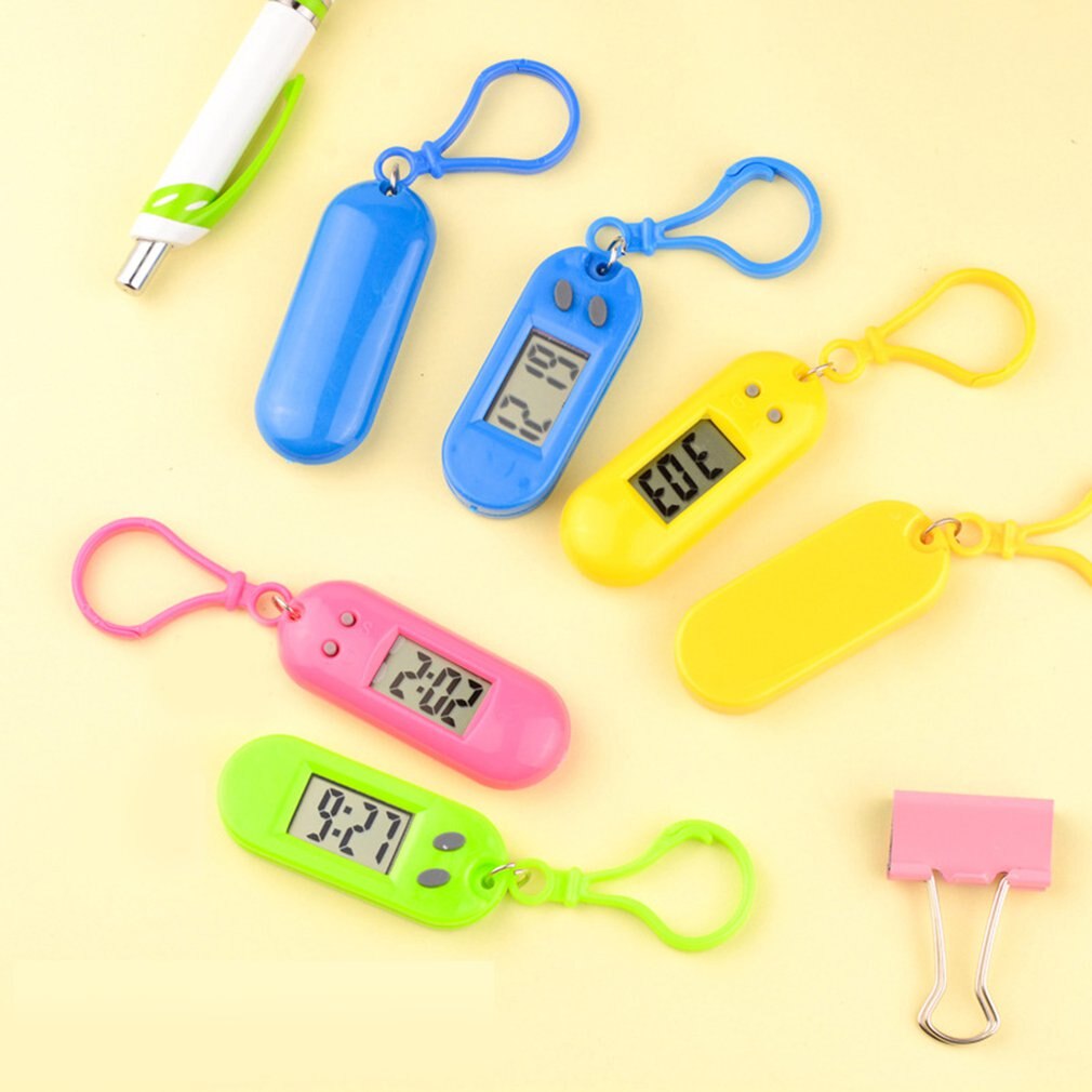 1pcs Multifunctional Toy Watch Keychain Backpack Pocket Watch Electronic Watch Led Test Watch Random Color