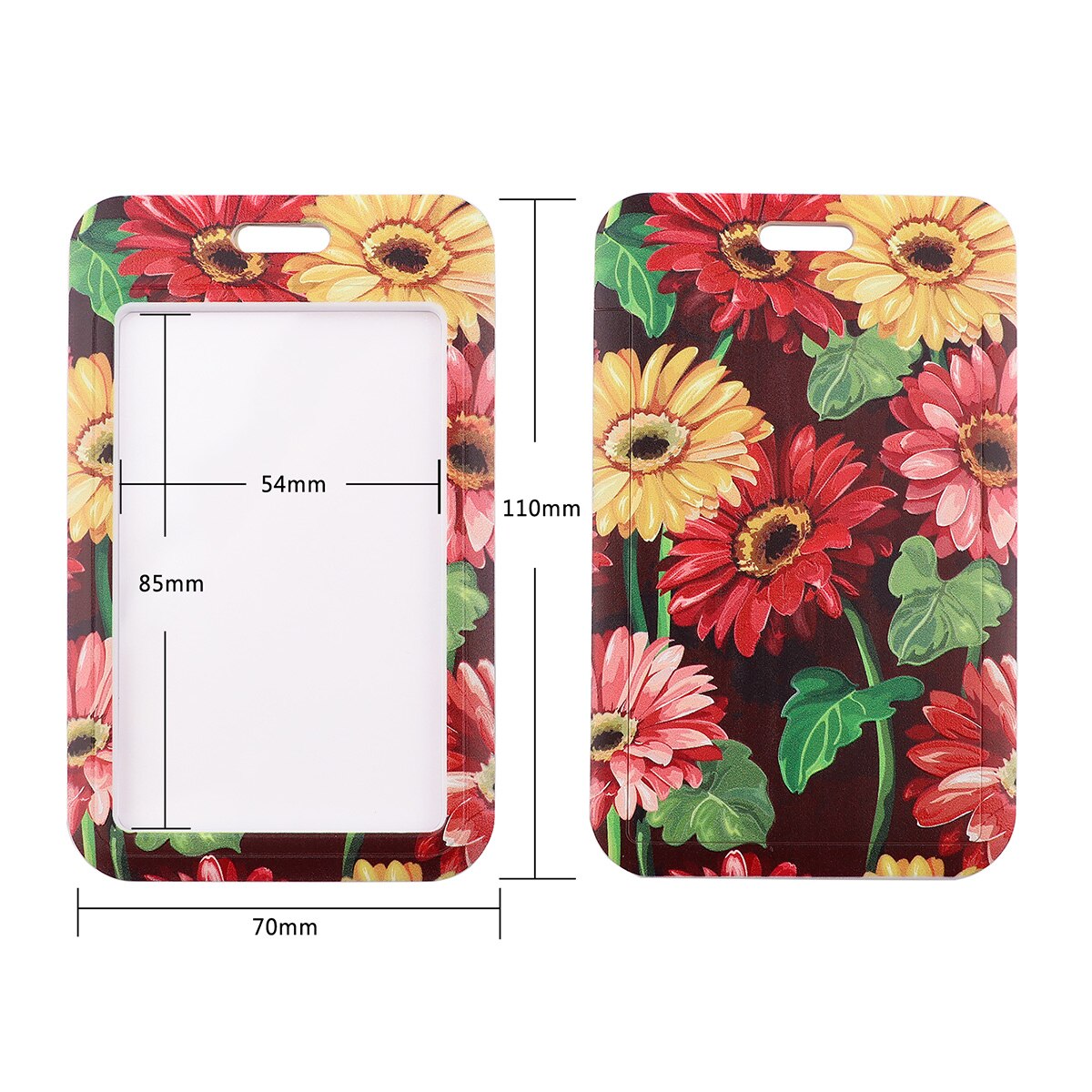 ER1823 Daisy Sunflower Lanyard Card ID Holder Car KeyChain ID Card Pass Gym Phone Badge Key Ring Holder Jewelry: 7