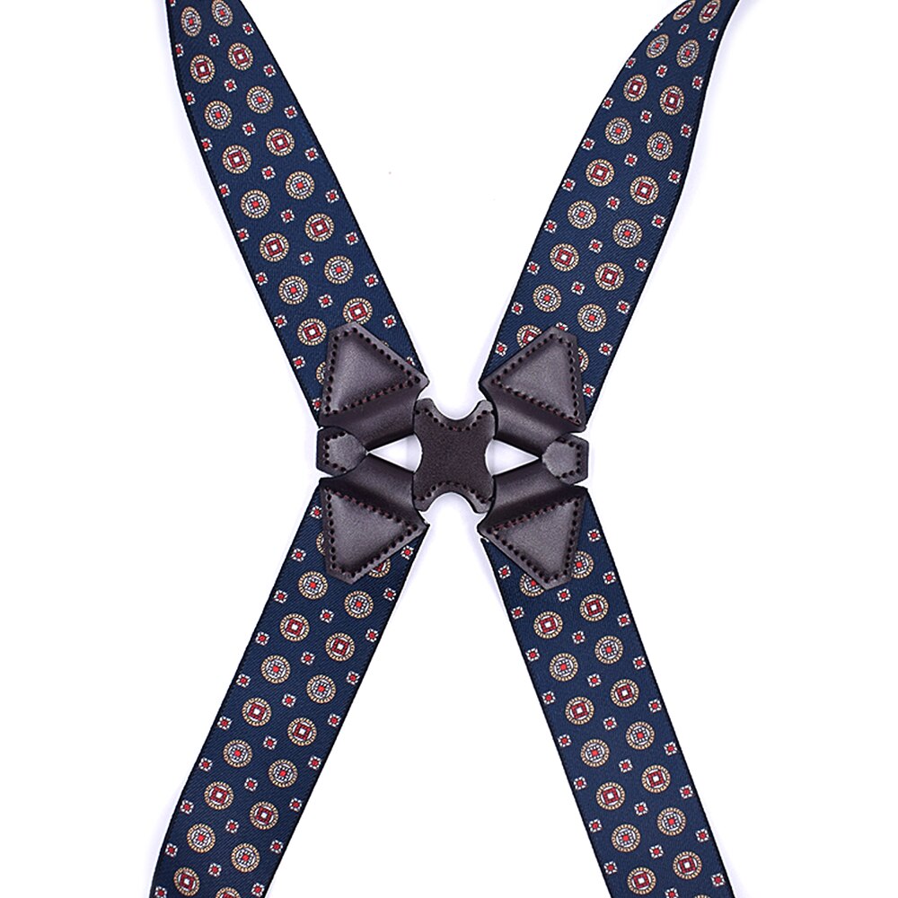 Seler til mænd sideclip style 3.5cm brede kraftige store høje justerbare elastiske hofteclips bukseseler far