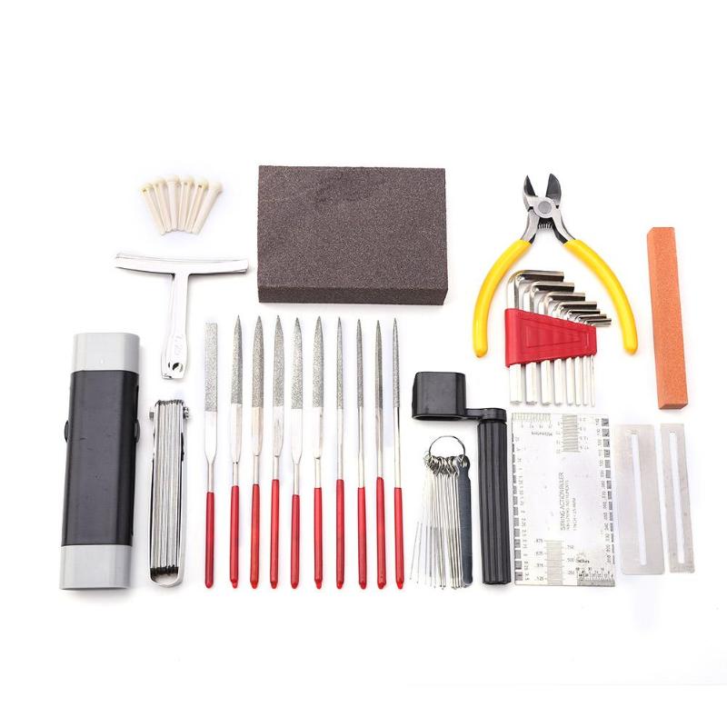 Kit de herramientas profesionales para el cuidado de la guitarra, Kit técnico de reparación, conjunto de herramientas de reparación de guitarras, Kit de herramientas de bajo eléctrico acústico