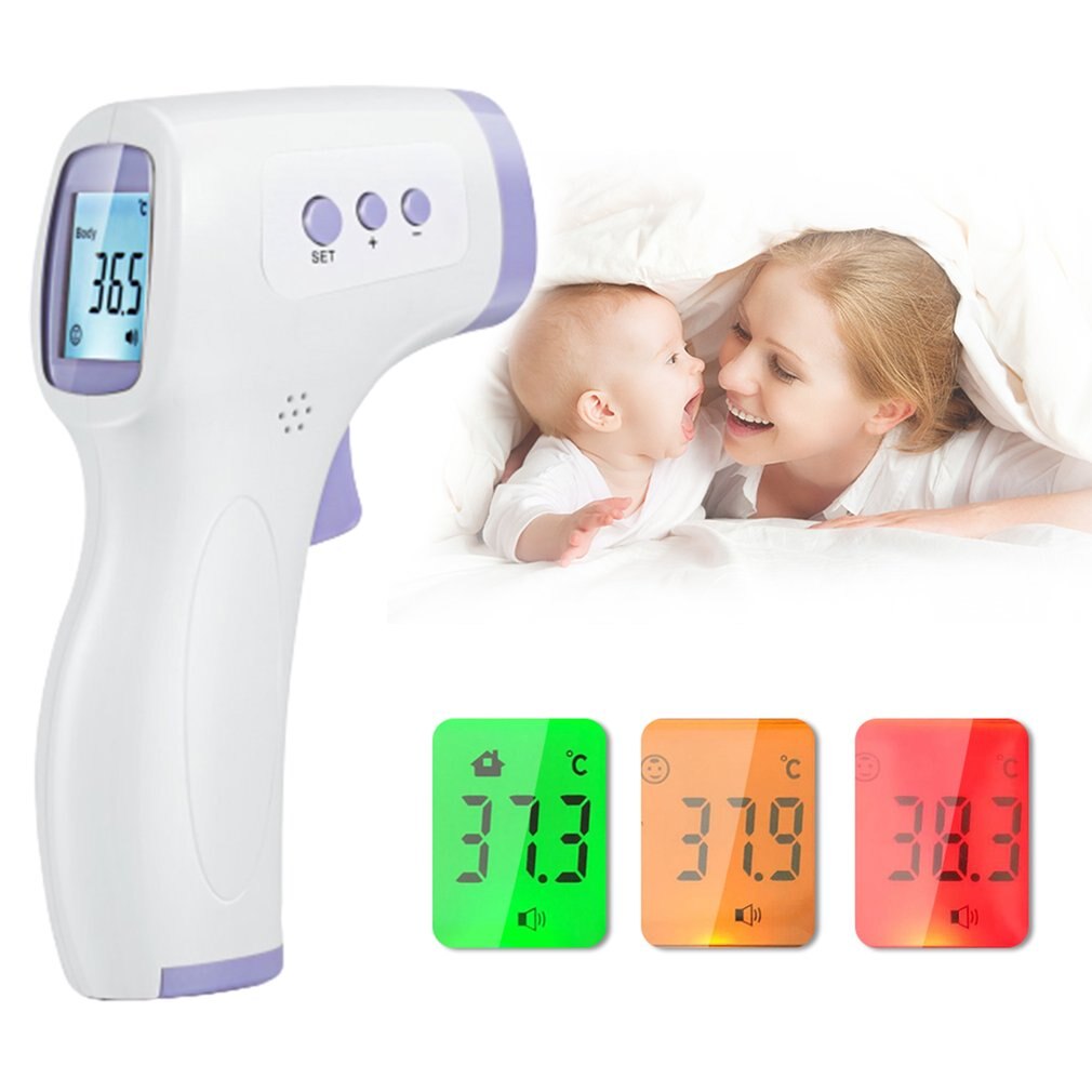 Termômetro infravermelho digital sensor de temperatura medidor instrumento sem contato ir retroiluminação adulto/bebê termometro termometro