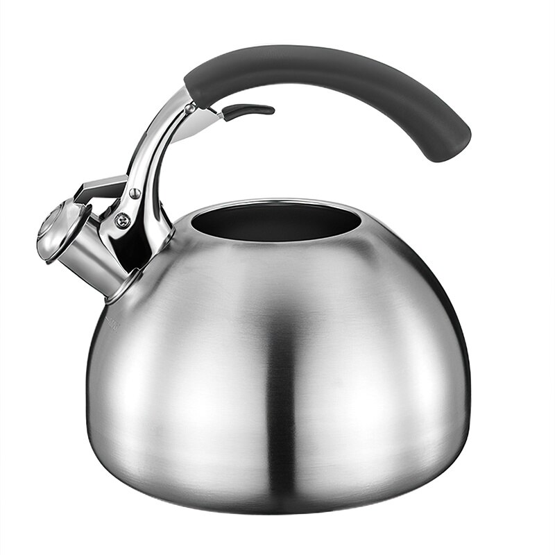 304 Stainless Steel Kettle with Whistle Large Capacity Commercial Boil Water Teakettle for Gas Stoves Induction Cooker Pots 2.5L
