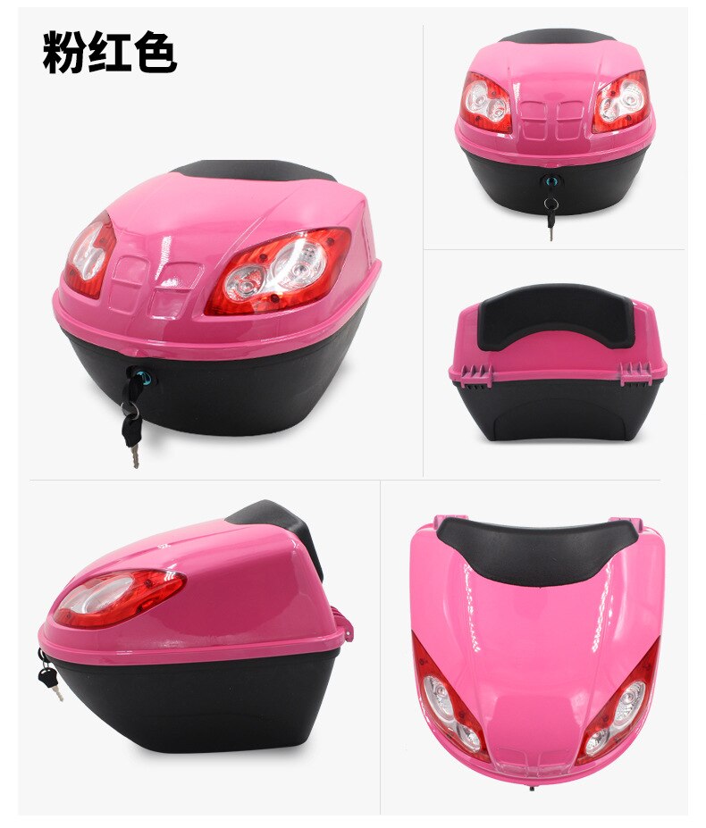 1PC Motorcycle Tailbox Top Lock Luggage Rack Dual Headlight Trunk Battery Car Trolley Storage Box Soft Back Quick Release System: XDB-818   A 1PC