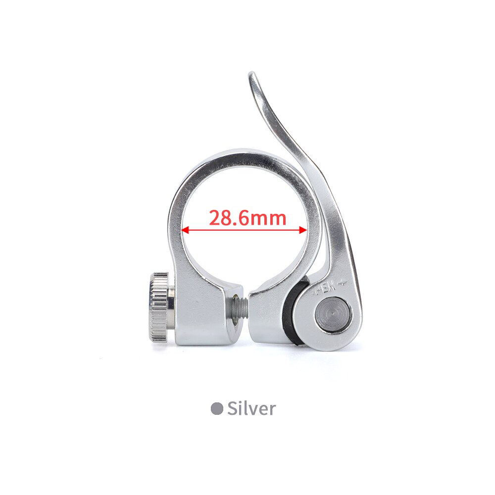 Ouo Quick Release Zadelpenklem Aluminium Fiets Zadel Klem 31 8 Mtb 27.2 Zadelpen Sluiting Onderdelen Voor Fiets: 28.6mm silver clamp
