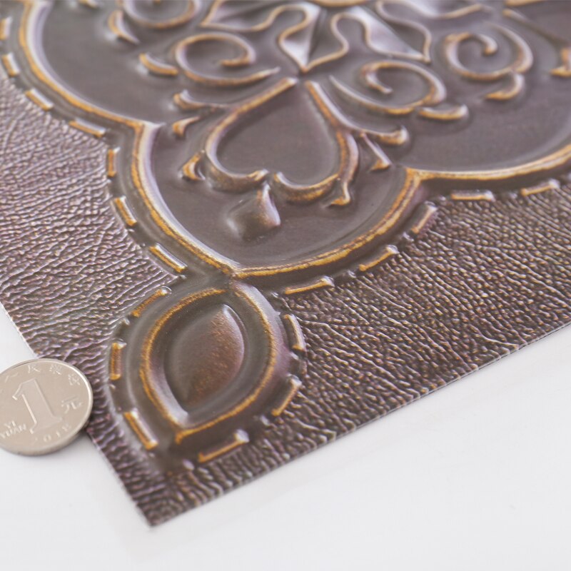 10Pcs/Set European Classical 3D Wall Tile Sticker Self-adhesive Waterproof Kitchen Bathroom Home Decoration DIY Removable