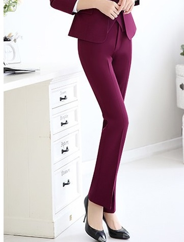 Formal OL Styles Women Business Work Wear Pants Trendy Skinny Leggings Female Trousers Capris Formal Pants: L / Blue