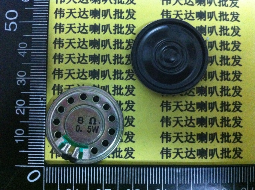 Ultra-dunne mini sound speaker 8 ohm 0.5 watt 8R 0.5 W speaker Diameter 2.7 CM 27 MM dikte 5 MM Luidspreker