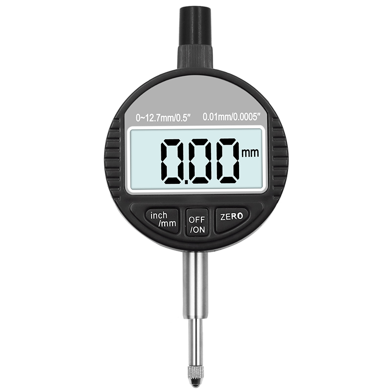 Ip54 vattentäta 0-12.7mm digitala mätklockor för avståndsmätare precisionsverktyg 0.01mm/0.001mm testklockor: Vit