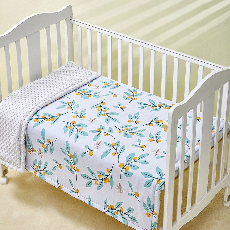 Bebê reconfortante minky dot tecido cobertor quente envoltório crianças ar condicionado colcha capa envelhecida 0-6 anos crianças beddings primavera: 3 140X100cm