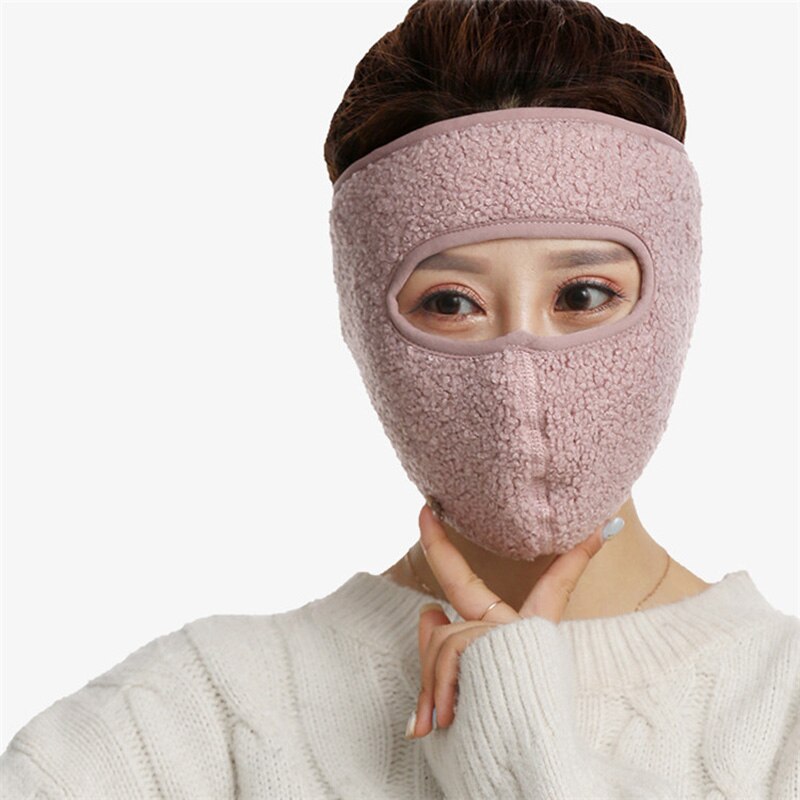 Winter Vlies Sturmhaube Frauen Volle Gesicht Masken Männer Ich bin Freien Motorrad Winddicht Kopf Masken Verdicken Nacken Wärmer Radfahren Maske: M-DS Rosa