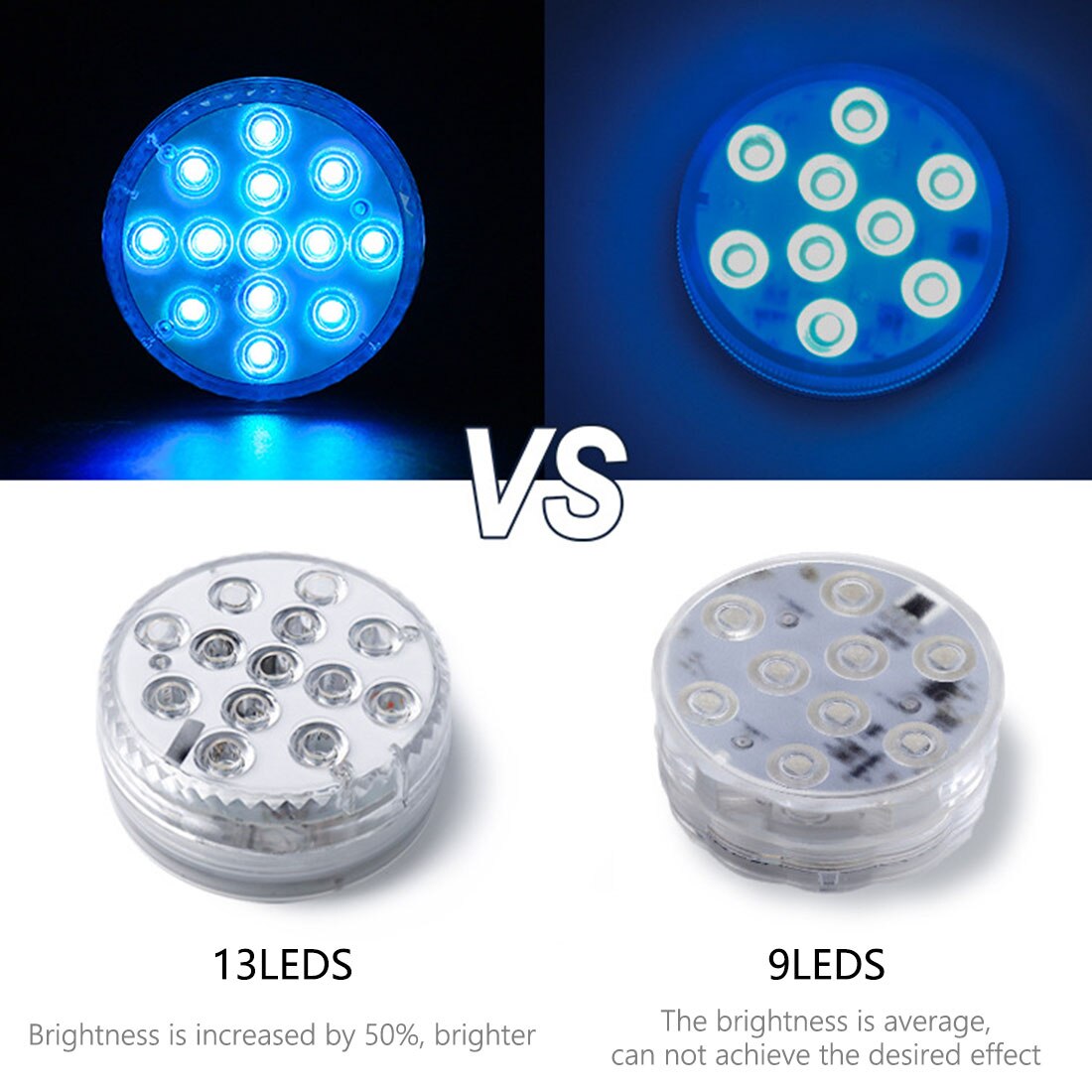 12 Led Remote Controlled RGB Submersible Light Battery Operated Underwater Night Lamp Outdoor Vase Bowl Garden Party Decoration