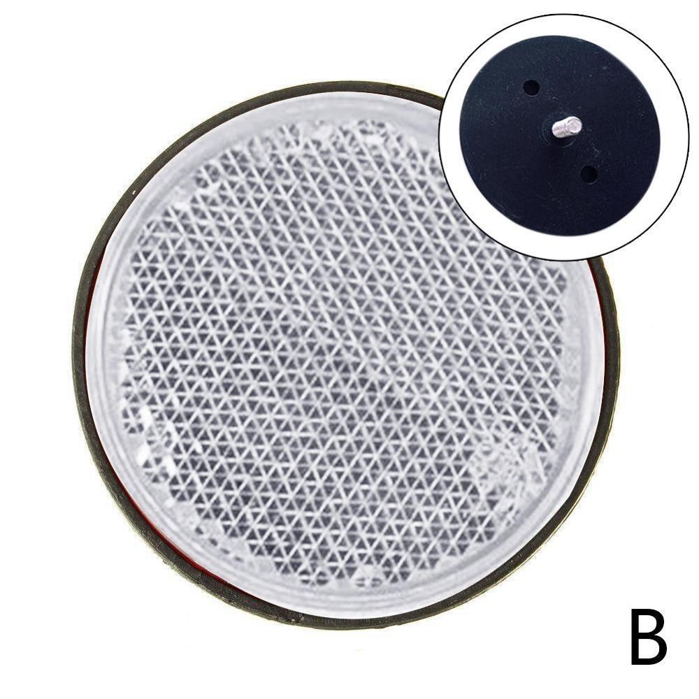 1PCS 6MM Round Motorcycle Red Yellow Reflector Safety For ATV Bolt-On Plate Universal Reflective Bikes Warning Dirt Bikes W5Y3: white