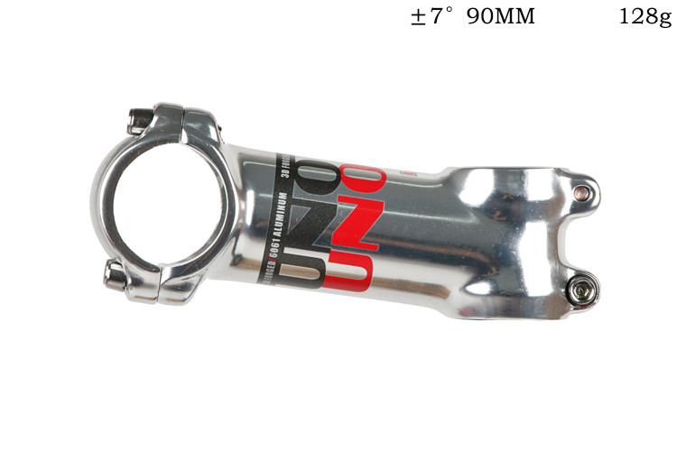 Zilver Uno Mountainbike Mtb Ultralichte Racefiets Stuurpen 7 /35 /17 ° Graden Van de Negatieve Hoek Stem Kraan: 7 degree  90mm