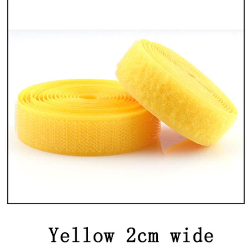 2 meter 16/20mm kardborrefästen sugru kardborreband utan självhäftande fäste nylon magisk tejp remsa sömnadstillbehör kardborre: 20mm / Gul 2m