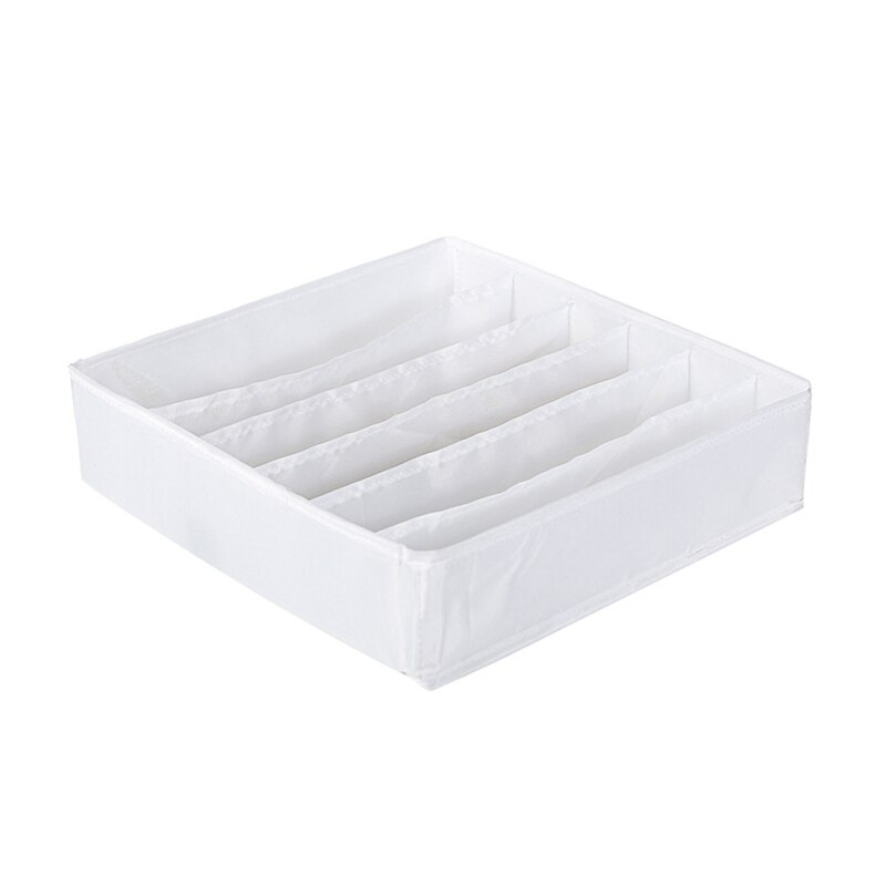 24 Grids Sok Organizer Boxs Opvouwbare Kast Lade Organisatoren Kleding Kasten Ondergoed Onderbroek Beha Opbergdoos: White 6 gird