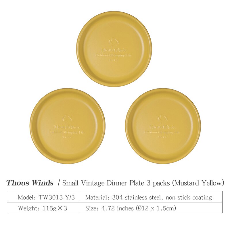 Teur Winde 1/3 stücke Camping Kleine Gericht Für Schnee Höhepunkt Kochen Ich bin Freien Geschirr Edelstahl Untertasse Kochgeschirr Camping liefert: 3Stck Gelb