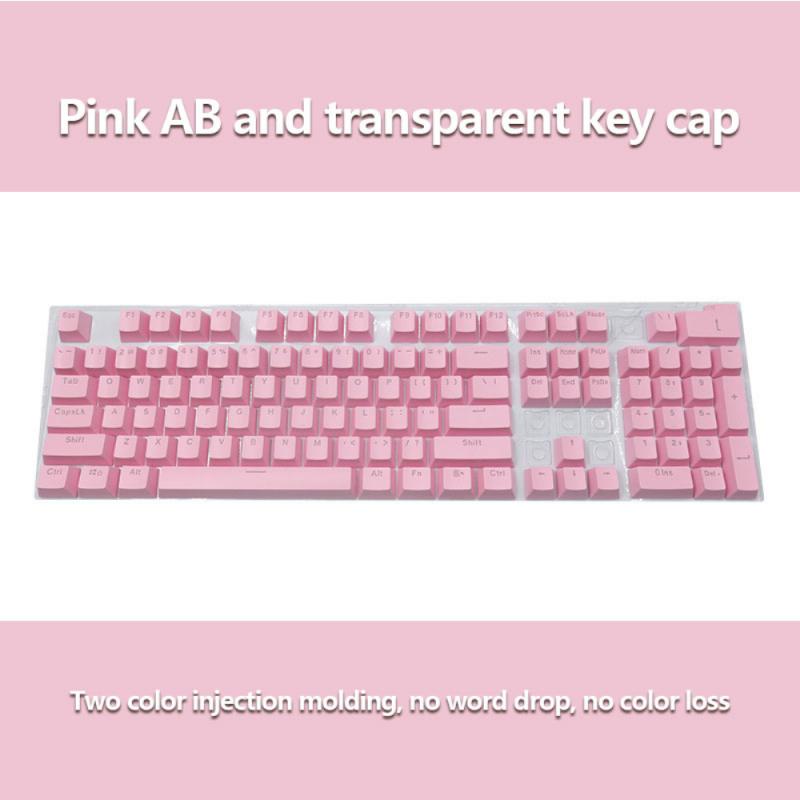 Black Pink Purple Blue Mechanical Keyboard Key Cap 104 Keycap ABS Transparent Key Cap For Gaming Mechanical Keyboard MX Keycaps: 02