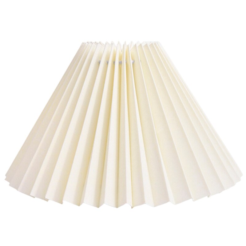 Beaupretty Plissee-Lampenschirm Aus Stoff – Glockenform, Cremefarben, 15x15x14 Cm | DIY Deko Für Decken- & Tischlampen