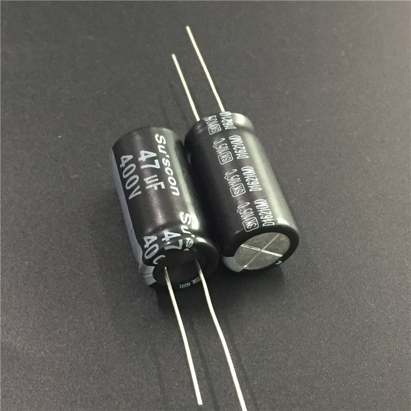 2pcs 47uF 400V Su'scon SK Series 12.5x26mm 400V47uF Aluminum Electrolytic capacitor