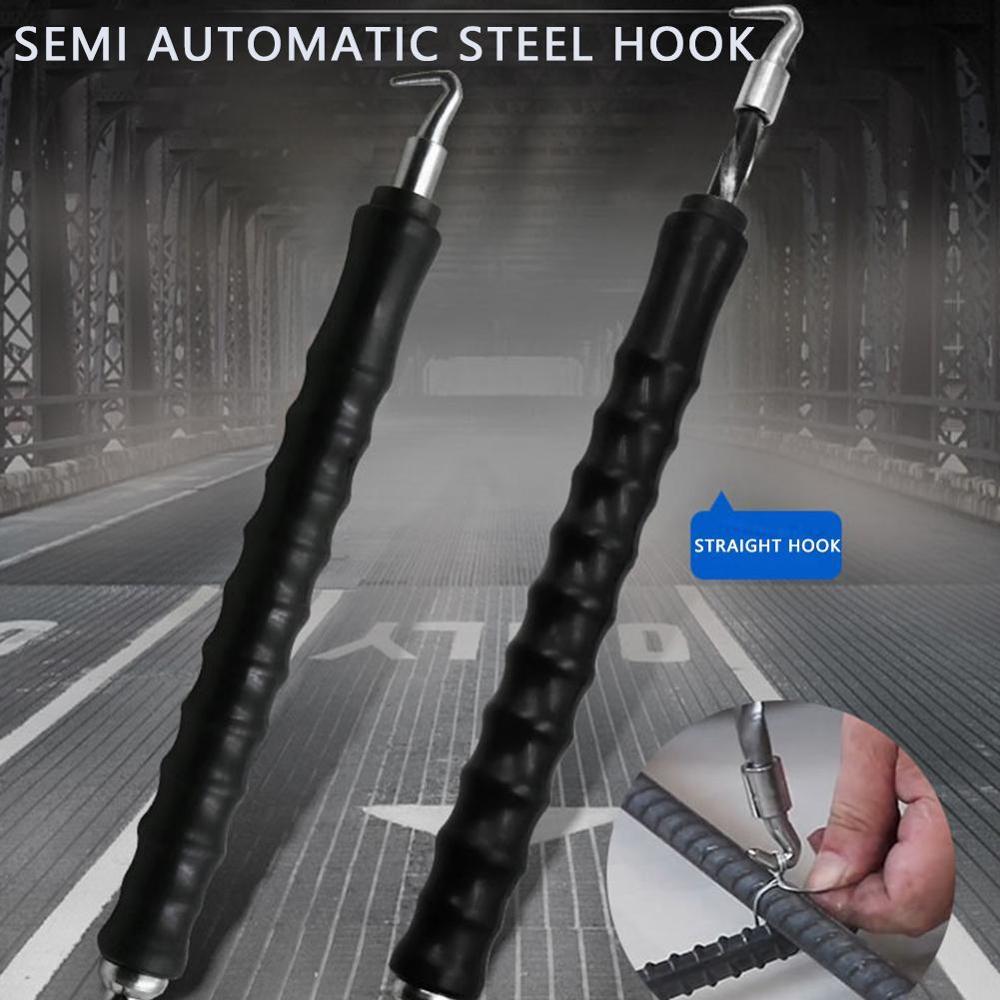 Semi-automatic Straight Pull Rebar Hook Manual Wire Construction Bundling Tool Site M9C9