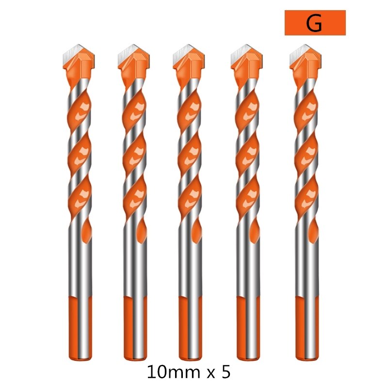4/5/10 pièces ultime forets torsion tête de forage mur céramique verre trou de poinçonnage travail 3/4/5/6/8/10/12mm: G
