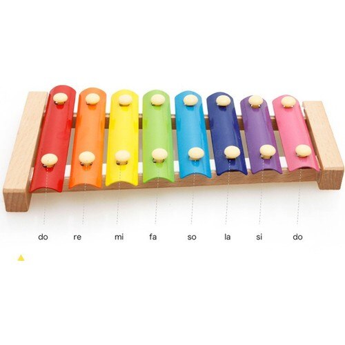 Houten Speelgoed Educatief Xylofoon 8 Notes 8 Tones 25 Cm