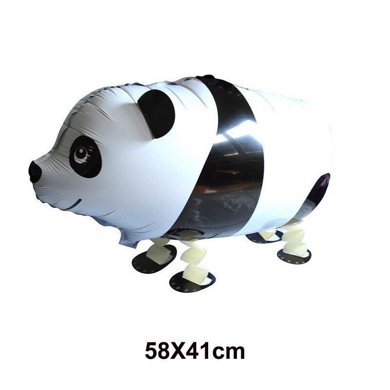 Walking Animal Helium Balloon Dog Panda Tiger Lion Pig Puppy Dinosaur Foil Ballon Happy Birthday Decor Baby shower Toy Air Globo: Fluorescence Yellow