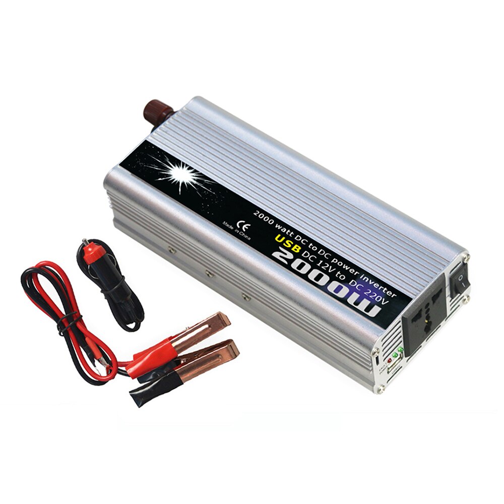 Tehoinvertteri ajoneuvon tehomuunnin yleinen modifioitu siniaalto 2000w dc 12v to 220v ac