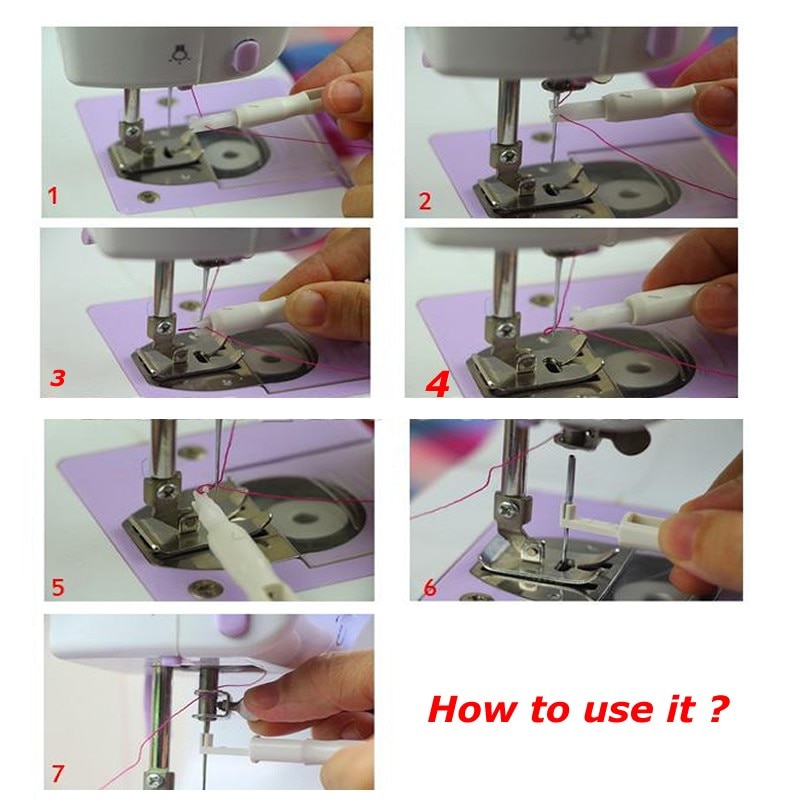 aguja para manualidades, enhebradora manual, máquina de coser, dispositivo de hilo automático para ancianos, ama de casa, herramienta de acolchado, accesorios de costura para el hogar