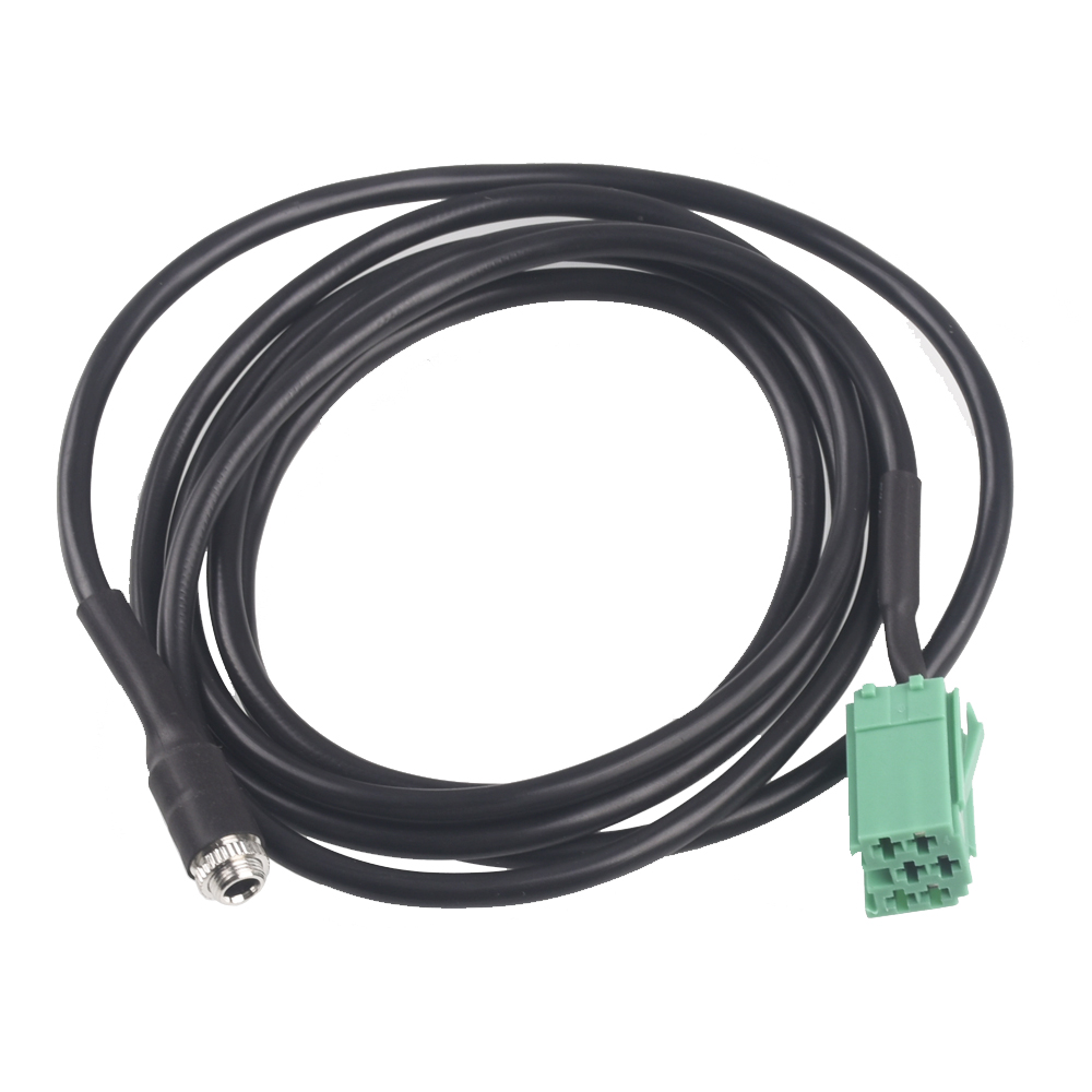 Auto 3.5mm Vrouwelijke 6Pin Aux Kabel Adapter voor Renault Clio Megane Scenic Twingo Laguna 2005