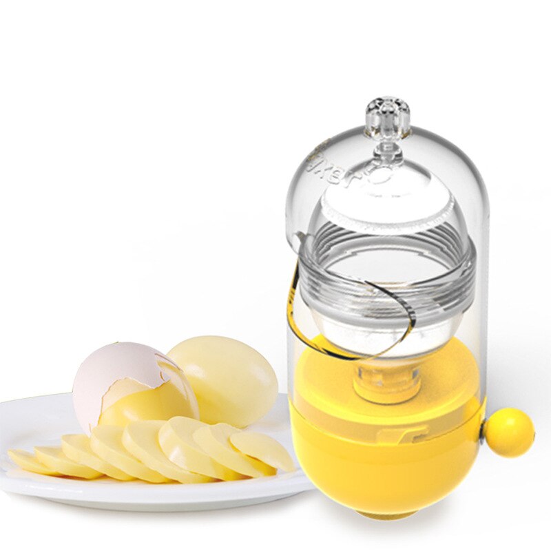 Kaste æg scrambler gyldne æg shaker mixer scramble æg piskeris inden i skallen manuel køkken køkkenredskab æg skimmel makerkog: Stil en gul