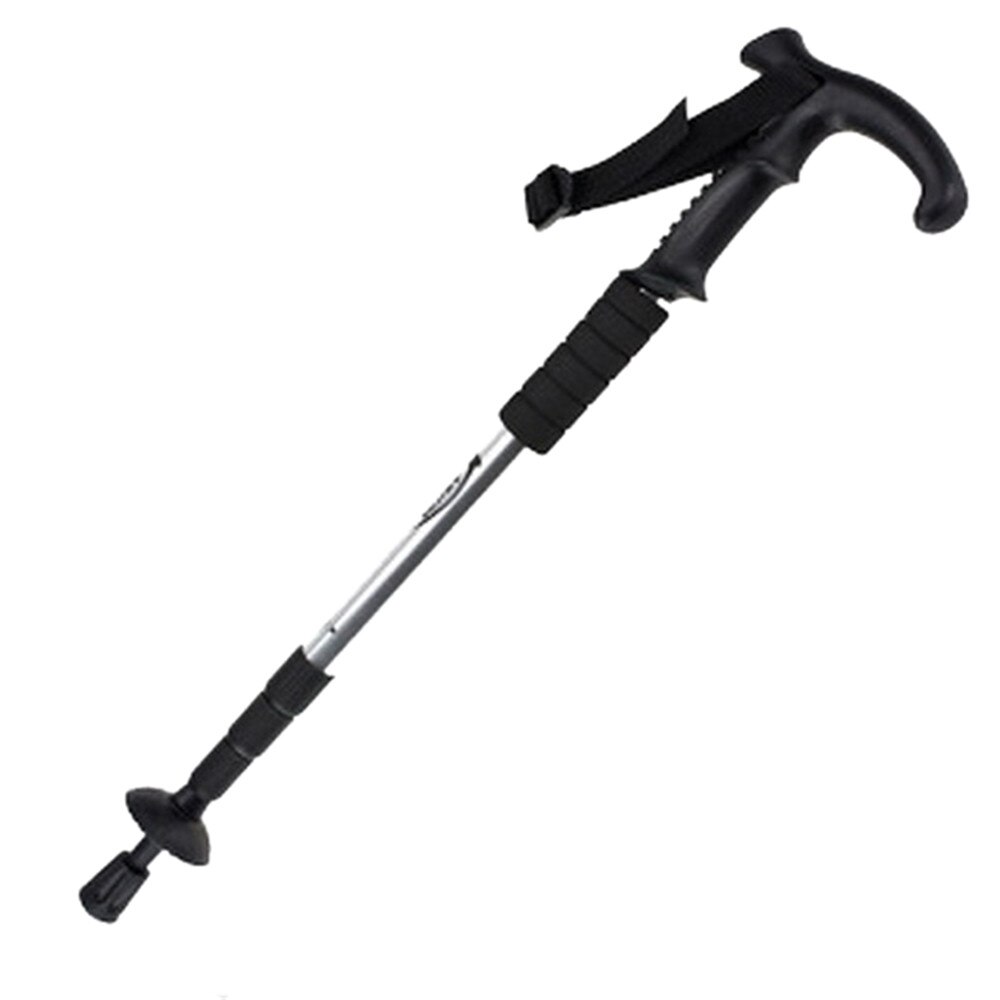 Alluminio 4-Sezione Telescopica A Piedi Bastone Da Trekking Trekking Pole Resistenza Agli Urti A Piedi Spiedi Telescopiche Trekking Polo Escursioni