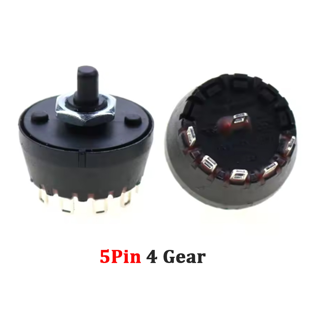 1 piece High Temperature Resistant Rotary Gear Switch 2 3 4 5 6 7 8 10 Pin Band Knob Switch Of Juicer Mixer: Brown