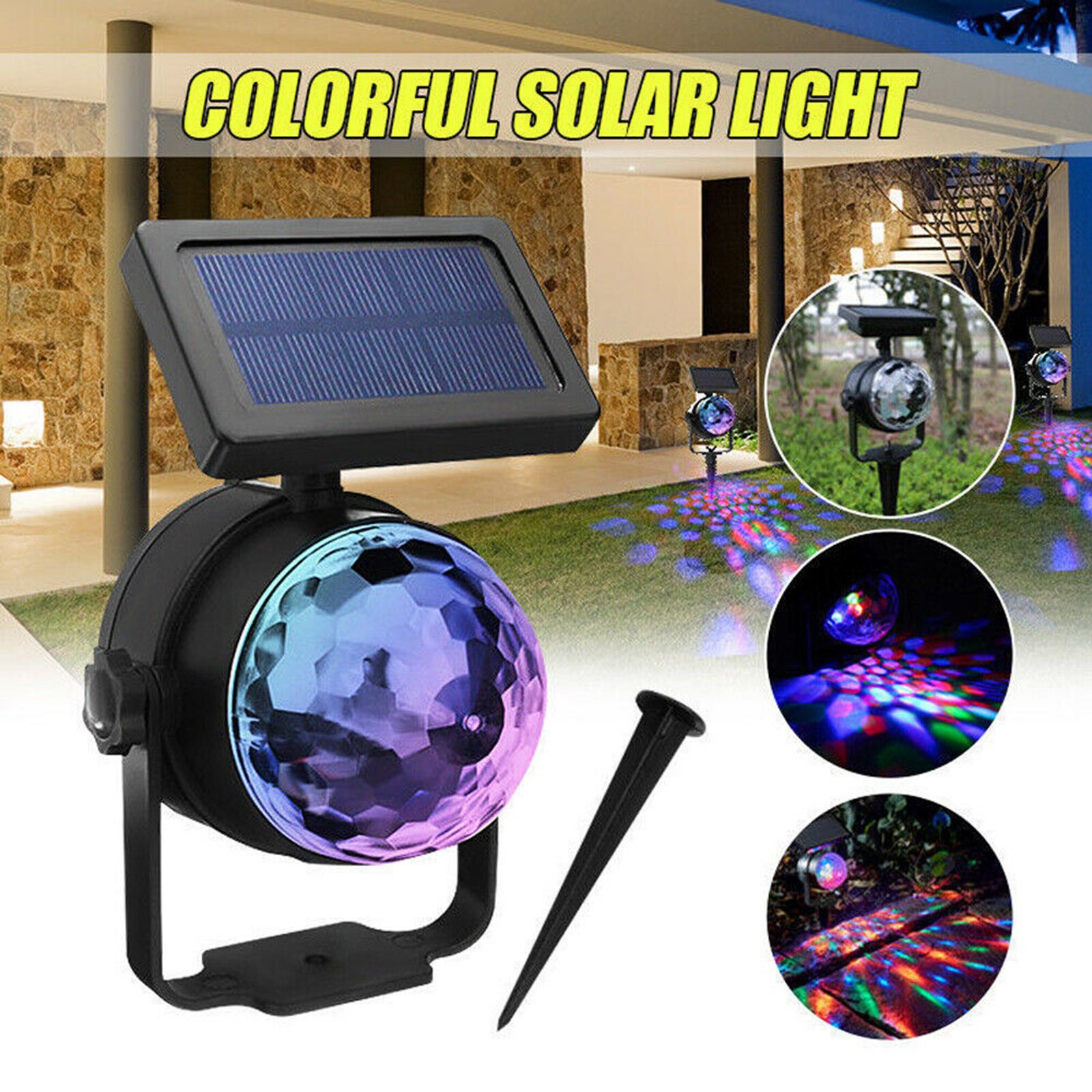 Solar Disco Party Rgb Verlichting Strobe Led Dj Bal Lamp Dance Lamp Outdoor Decor