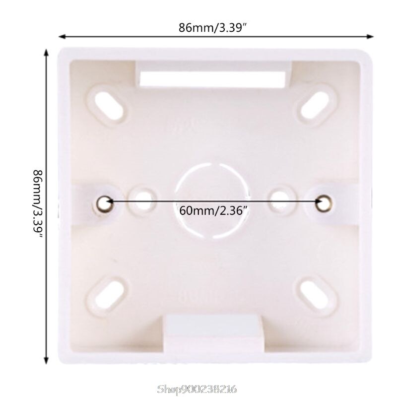 86X86 PVC Thickening Junction Box Wall Mount Cassette For Switch Socket Base Switch Bottom Box Electrical Box D03 20