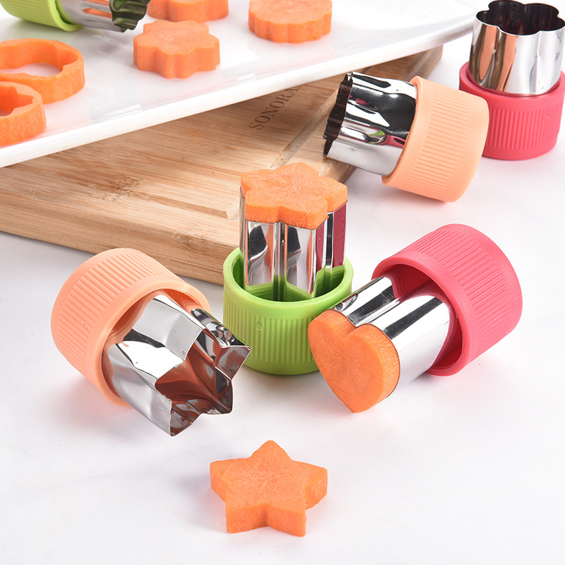 Multifunctionele Fruit Groente Model Gereedschap Draagbare Fondant Cake Cookie Plunger Mould Modellering Slice Accessoire Huishoudelijke Producten