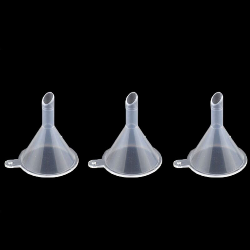 100 Pcs Mini Trechter, Clear Plastic Trechters Multifunctionele Trechters Voor Parfum Geur Etherische Oliën, lab Flessen, Zand