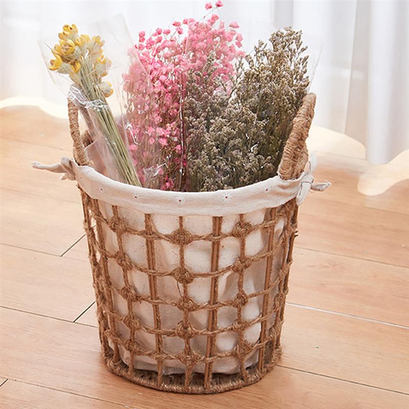 1Pc Woven Laundry Storage Basket Portable Dirty Clothes Storage Basket for Home
