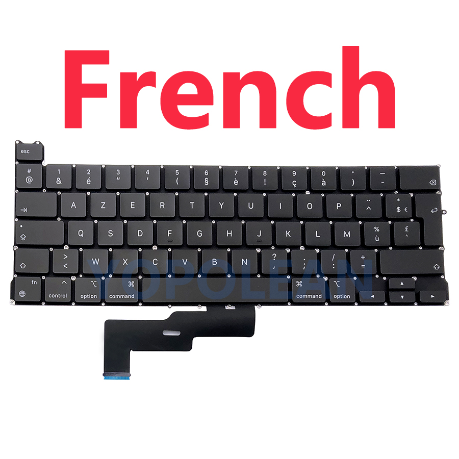 Nowa klawiatura A2338 dla Macbook Pro Retina 13 &quot;M1 A2338 wymiana klawiatury laptopa US UK ES FR RU DE PT układ 2020 rok