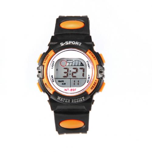 Children Wrist Watch For Boys Sport Digital Eelegant Baby Girls Watches LED Silicone Waterproof Kids Clock relogio infantil: Orange
